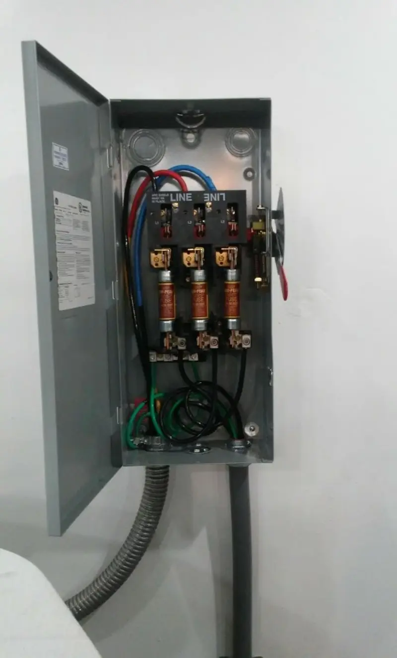 Three-phase disconnect switch installed for Electrical Wiring & Rewiring in Waunakee