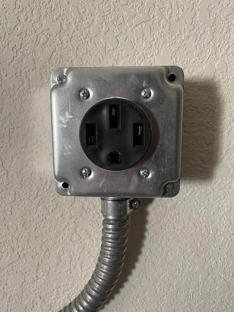 NEMA 14-50 outlet installed for Electrical Panel Upgrade in Waunakee